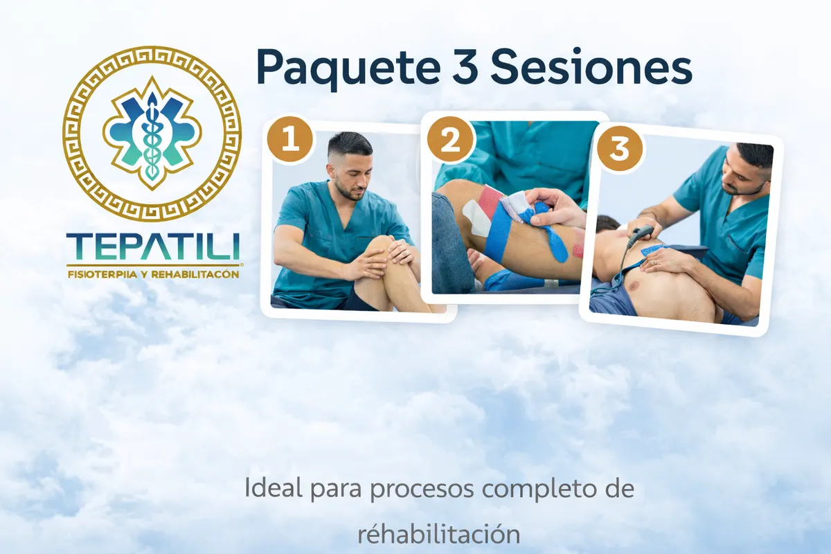 Paquete 3 Sesiones — proceso completo de rehabilitación