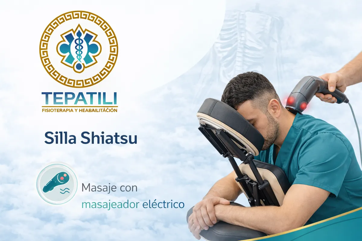 Silla Shiatsu — masaje en silla con masajeador eléctrico